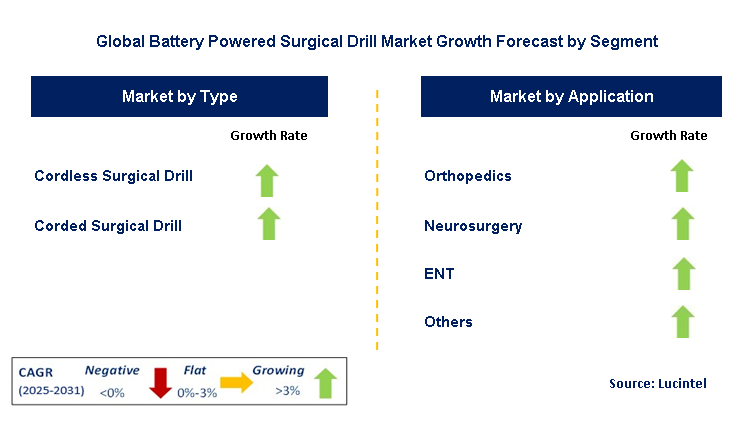 Battery Powered Surgical Drill Market by Segment